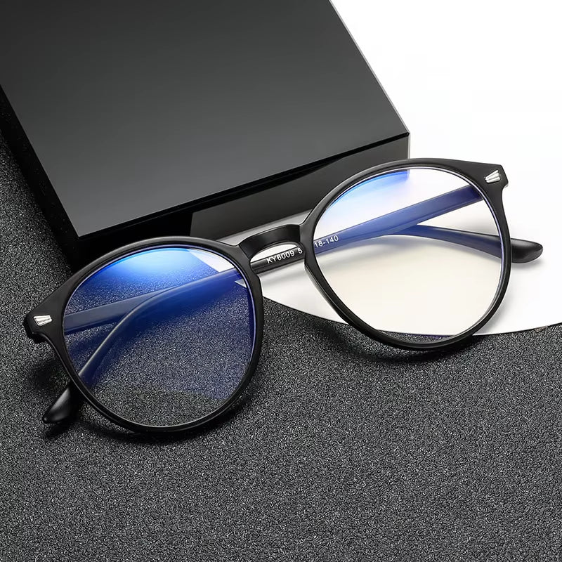 Unisex anti Blue Rays Computer Glasses Women Vintage round Frame Gaming Glasses Men anti Eye Eyestrain Light Blocking Eyewear