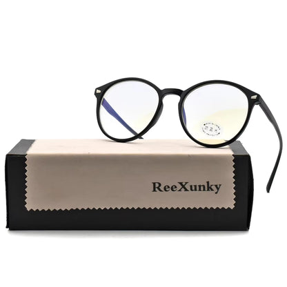 Unisex anti Blue Rays Computer Glasses Women Vintage round Frame Gaming Glasses Men anti Eye Eyestrain Light Blocking Eyewear